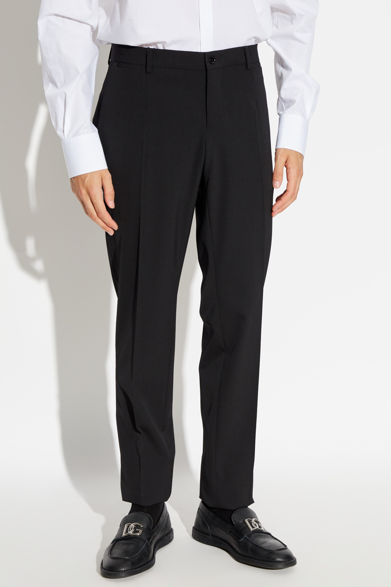 DOLCE & GABBANA ブラックウールストレートタキシードパンツ Black Woolen pants Dolce & Gabbana - Vitkac Canada